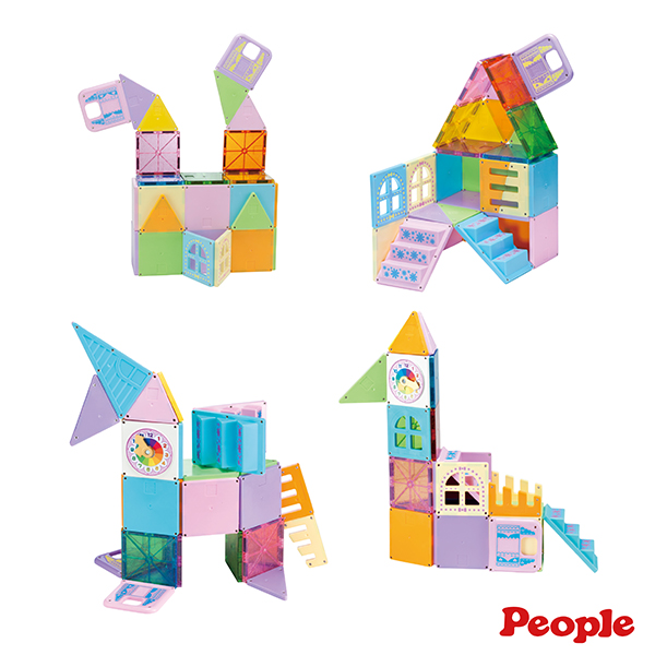 Weicker 唯可 People 益智磁性積木WORLD系列-時鐘小屋組(偏遠地區不配送)