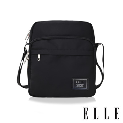 ELLE 爵士輕旅系列-輕量多隔層休閒直式斜背/側背包-黑色EL83503 (5.6折)