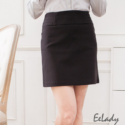 【EE-LADY】OL限量兩側腰間層次壓摺A字西裝裙(RD1008) (4.9折)