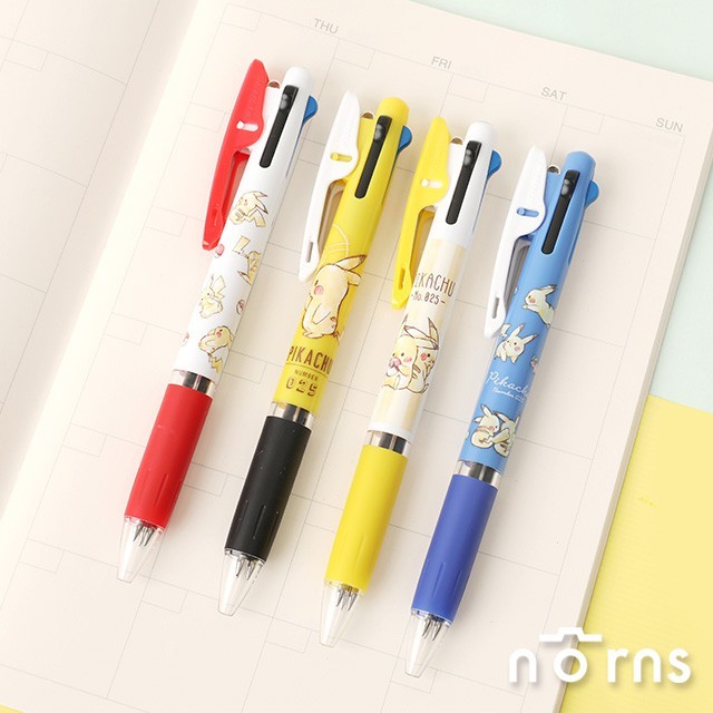 日貨uni Jetstream三色溜溜筆pokemon系列 Norns 日本進口文具皮卡丘原子 松果購物