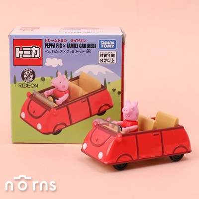 日貨Tomica小汽車 騎乘系列 Peppa Pig- Norns 日本多美小汽車 佩佩豬 附公仔 (10折)