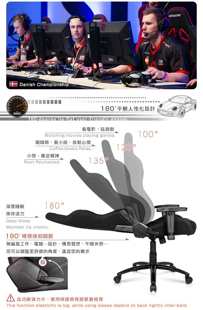 AKRACING 游戏椅 紫色 高耐用 PU 皮革 180 度倾斜家用 【公式通販】