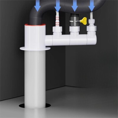 廚房下水管三通前置過濾器 排水管道水槽洗碗機凈水器多功能接頭通 【加厚防臭型 】三通+ (9.3折)