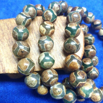 台湾天珠‼️西蔵老礦護摩供龍紋菩提天珠 台湾天珠‼️西蔵老礦護摩供龍紋菩提天珠 圣飾