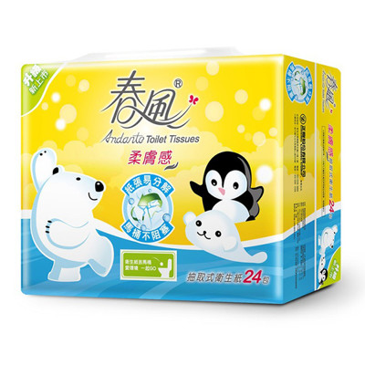 春風柔膚感抽取衛生紙 110抽*24包*3串/箱 (7.8折)