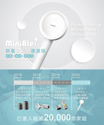 MiniBle i 除氯x過濾x微氣泡 三合一蓮蓬頭 (7.4折)