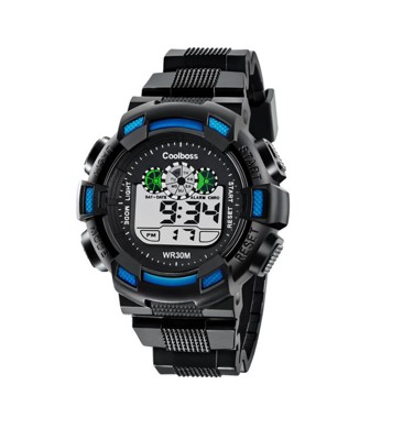 运动防水七彩炫光led电子表.手表 (青少年/成人5.0cm表径)