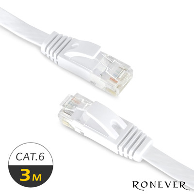 Cat.6高速超薄扁線網路線3米 (3.6折)