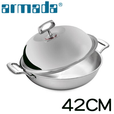 《armada》菁英5層316不鏽鋼瑞士雙耳炒鍋-42cm (5.9折)