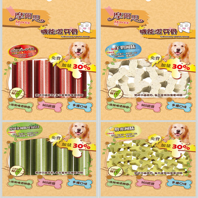 【Mores】摩爾思機能潔牙骨 夾鏈袋裝 4種口味 3種規格 隨機出貨 (6.7折)