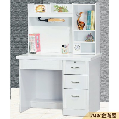 105cm辦公電腦桌L型【金滿屋】工業風工作桌 書櫃型書桌 書桌加書櫃 G785-11 - (6.6折)