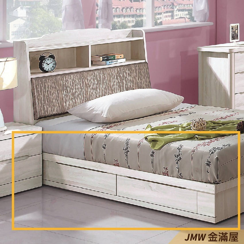 免運 標準單人3 5尺床底單人床架高腳床組抽屜收納臥房床組 金滿屋 Q141 6 松果購物
