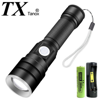 TX特林XHP-50 LED強亮USB充電手電筒(T-F25-P50) (6.6折)