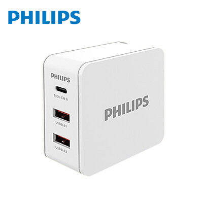 PHILIPS飛利浦 PD+QC 48W 雙系統快充充電器 附萬國頭 DLP5330C (5折)
