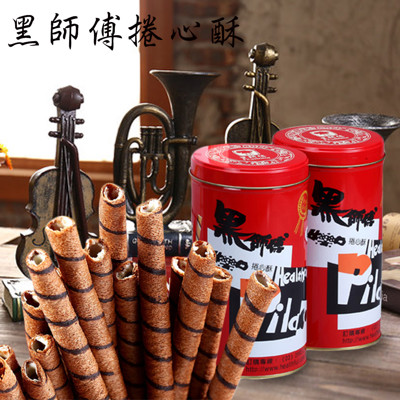 金德恩 台灣製造【黑師傅】黑糖/咖啡 捲心酥 (400G/罐) (4.2折)