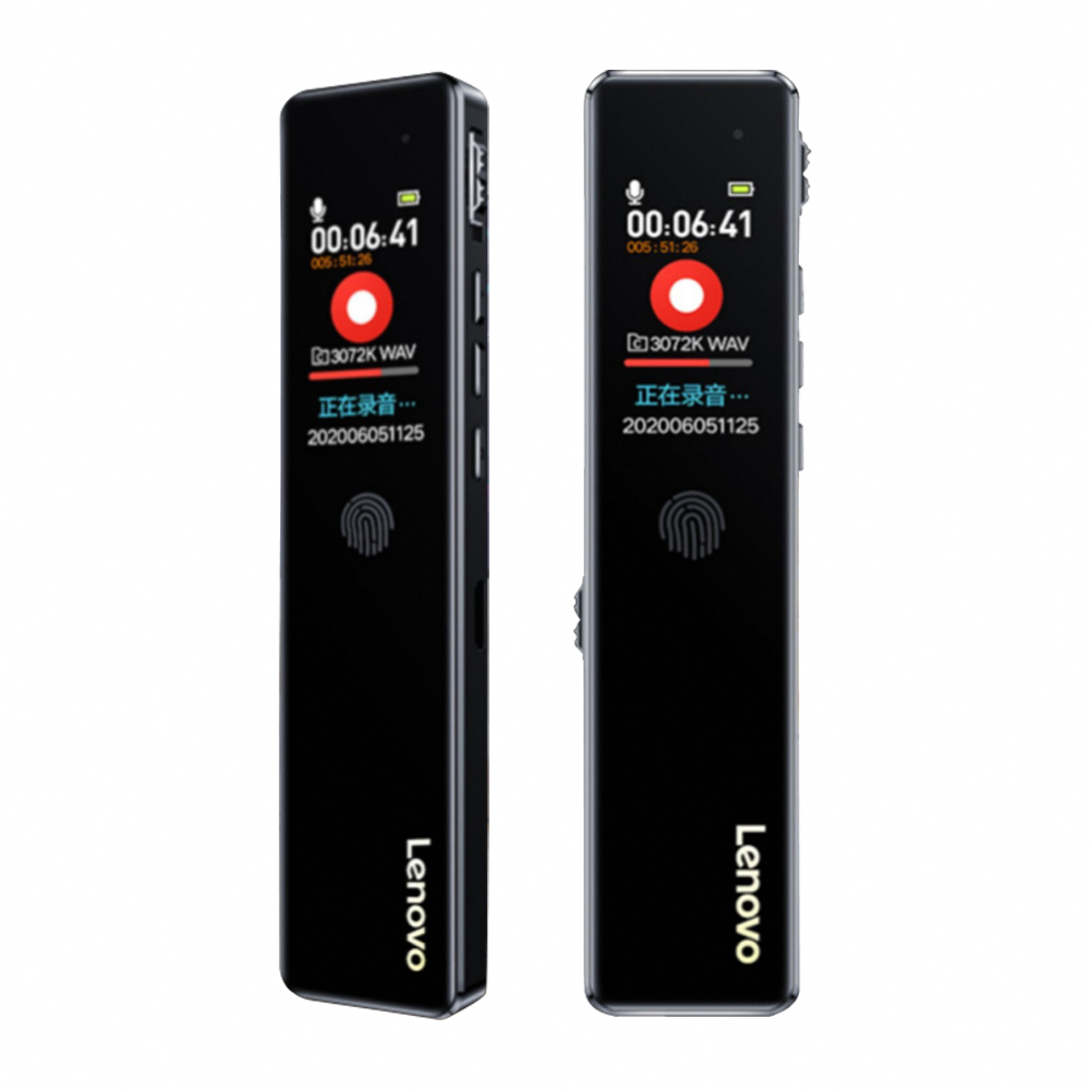 【Lenovo】D66 聯想高畫質降噪錄音筆 64GB(Ai語音轉文字/八級降噪/定時錄音/觸控操作/聲控錄音)