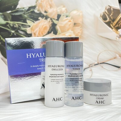 ☆潼漾小舖☆韓國 AHC 神仙水 旅行組 三件組(內含 神仙水30ml+乳液30ml+面霜10ml) (5折)