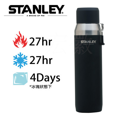 【美國Stanley】強悍系列保溫瓶 1.0L-磨砂黑 (8折)