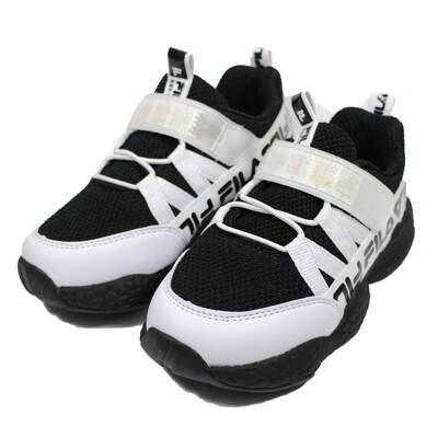 (B3) FILA KIDS 中童鞋 MD電燈運動鞋 2-J425U-010 黑白 (9.2折)