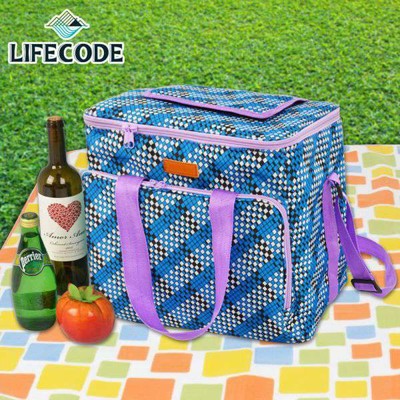 【LIFECODE】法頌肩背野餐保冰袋/保冷袋/保溫袋-2色可選 (7.5折)