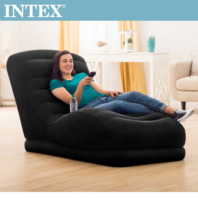 INTEX S曲線加長懶人充氣躺椅(68595)+LIFECODE 110V幫浦 (7.4折)