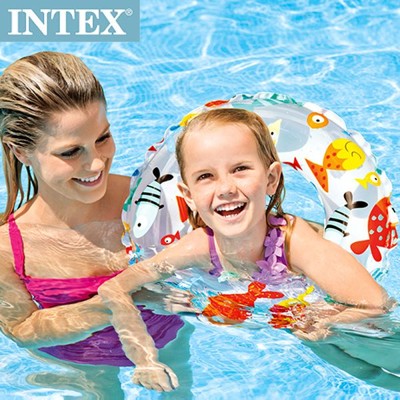 【INTEX】海底世界游泳圈直徑51cm(圖案隨機) 適用:3~6歲(59230) (6.8折)