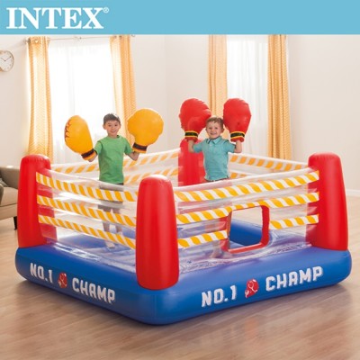 【INTEX】NO1 大型充氣拳擊場/跳跳床-附4個手套(48250)+送110V幫浦(66639) (6.2折)