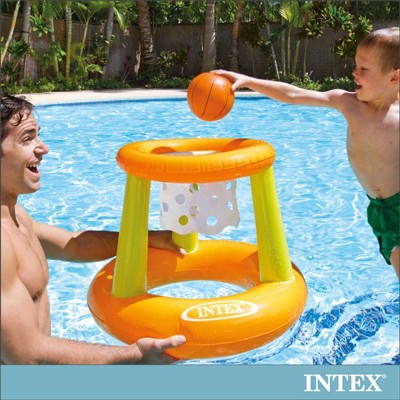 【INTEX】幼童投籃充氣玩具/水上籃球架(58504)+LIFECODE 110V幫浦 (6折)