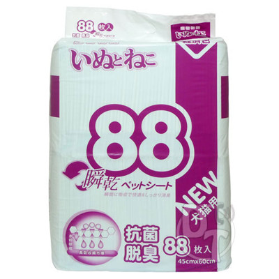 寵物物語.抗菌脫臭犬貓專用尿布168片入 (30×45cm)/88片入 (45×60cm)-1包 (8.2折)