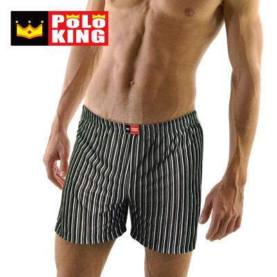 POLO KING 針織條紋男性平口褲 (4.2折)