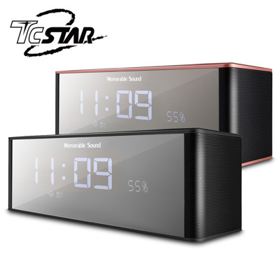 T.C.STAR 電鍍鏡面插卡帶鬧鐘FM多功能藍牙喇叭 / TCS1130 (5.8折)