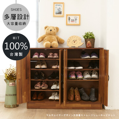 MIT台灣製工業風四門五層收納鞋櫃 書櫃 衣櫃 置物櫃 玄關櫃 SC002 (4折)