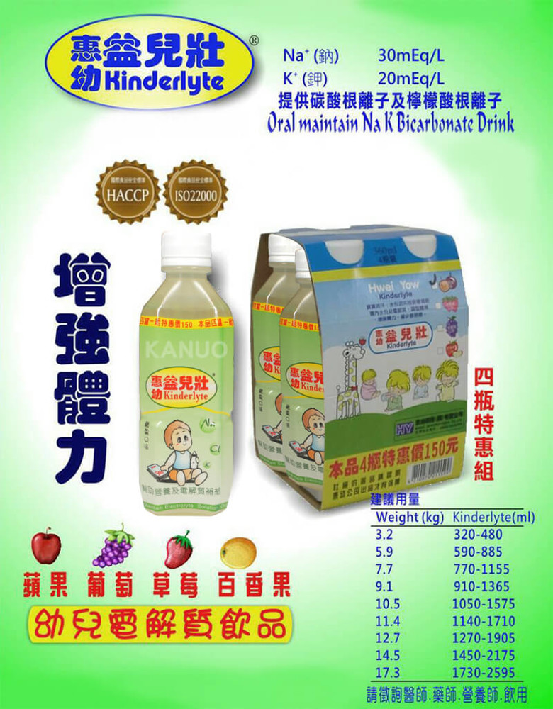 惠幼 益兒壯幼兒電解質電解水蘋果口味 共4瓶入 360ml 瓶 松果購物