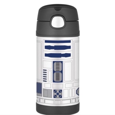 美國 THERMOS 膳魔師 不銹鋼保溫瓶 吸管水壺 兒童水杯 新款提把-R2D2 (6.8折)