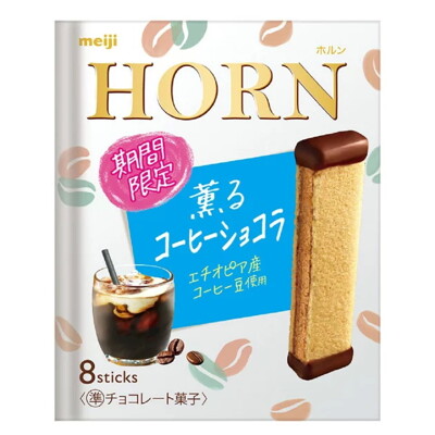 東瀛go 期間限定meiji 明治horn 咖啡風味牛角奶油餡酥餅夾心餅乾餅乾棒 生活市集