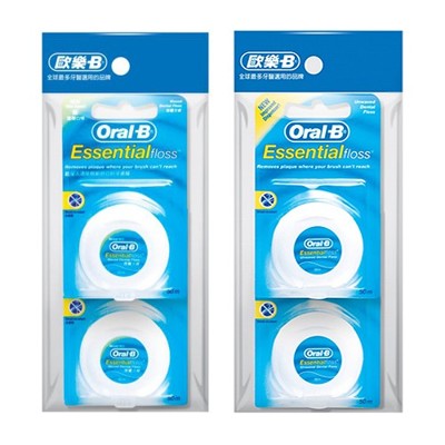 Oral-B 歐樂B 牙線薄荷微蠟/無蠟(50Mx2入) 口腔清潔/牙線/薄荷牙線 (5.6折)