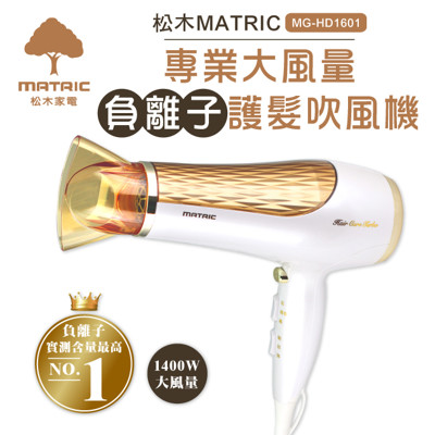 松木MATRIC-負離子護髮吹風機MG-HD1601 (7.6折)