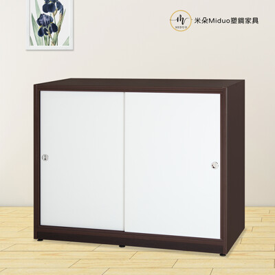 【米朵Miduo】4.1尺拉門塑鋼衣櫃 推門衣櫥 棉被櫃 塑鋼家具 (6.7折)