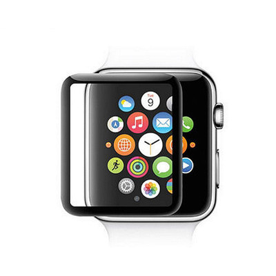 蘋果手錶Apple Watch 3D曲面鋼化玻璃保護膜保護貼-黑色42mm (5.1折)