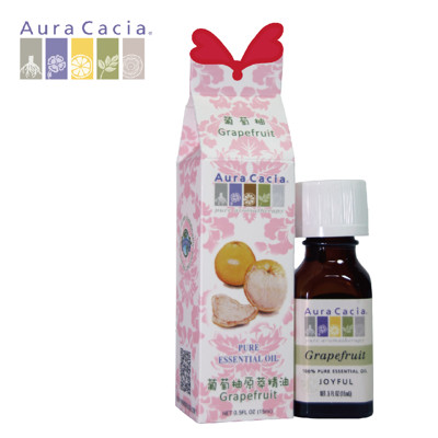 【Aura cacia 卡希雅】美國原裝進口 100%純淨天然 葡萄柚原萃精油(15ml) (7折)