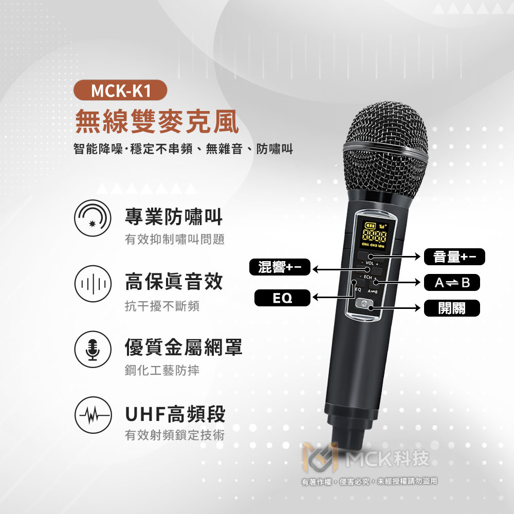 台灣製 【 MCK 】 MCK-K1 手提木箱便攜無線歡唱KTV組 藍芽K歌組 歡唱卡拉OK組