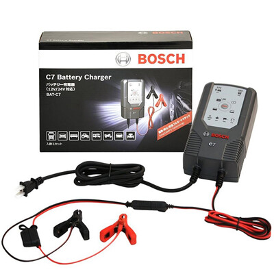【BOSCH】博世 C7智慧型脈衝式電池充電器 12V/24V 適用機車/汽車電瓶充電器 (7折)