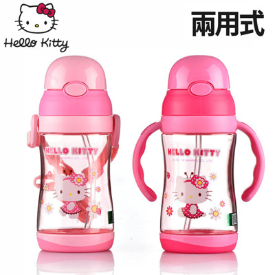 【STAR BABY】凱蒂貓 HELLO KITTY 兒童水壺 學習水壺 把手/背帶兩用式 學習杯 (7.2折)
