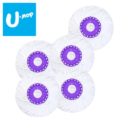 【U-mop】通用布盤45cm 旋轉脫水 免手洗拖把布 拖把組 懶人拖把 打掃用品 不沾手 免沾手