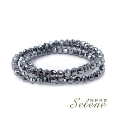【Selene】鈦赫茲切角三圈能量手鍊(強大磁場能量石) (10折)