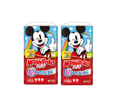 【Mamypoko】紅色米奇彩盒版紙尿褲(褲型) M / L / XL /箱 (9.8折)