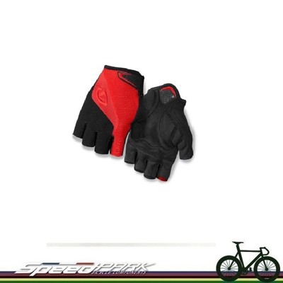 【速度公園】美國品牌 GIRO Bravo Gel 半指 防震手套 透氣 方便擦拭 紅黑-S/M/L (10折)