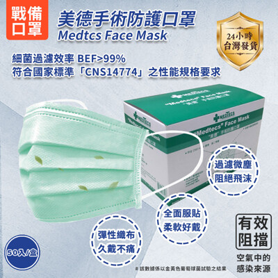 【醫療級】美德 二級 手術防護口罩 醫用口罩 醫療口罩 國家隊口罩 戰備口罩 (5折)