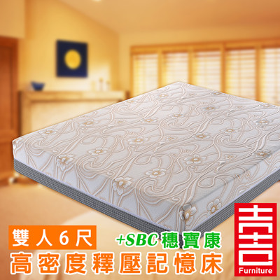 吉加吉 穗寶康 高密度 記憶厚床墊 SBC-8004 (雙人加大6尺) (6折)