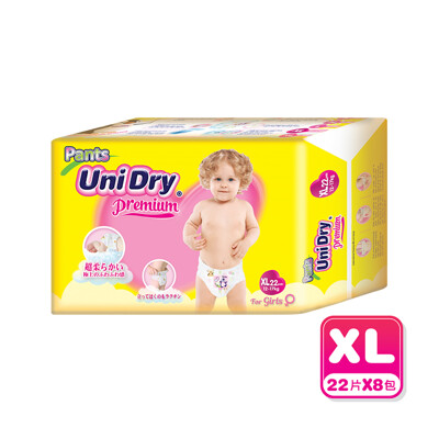 Unidry優力褲 嬰兒褲型紙尿褲(女孩)-XL176片(22片x8包)/箱購